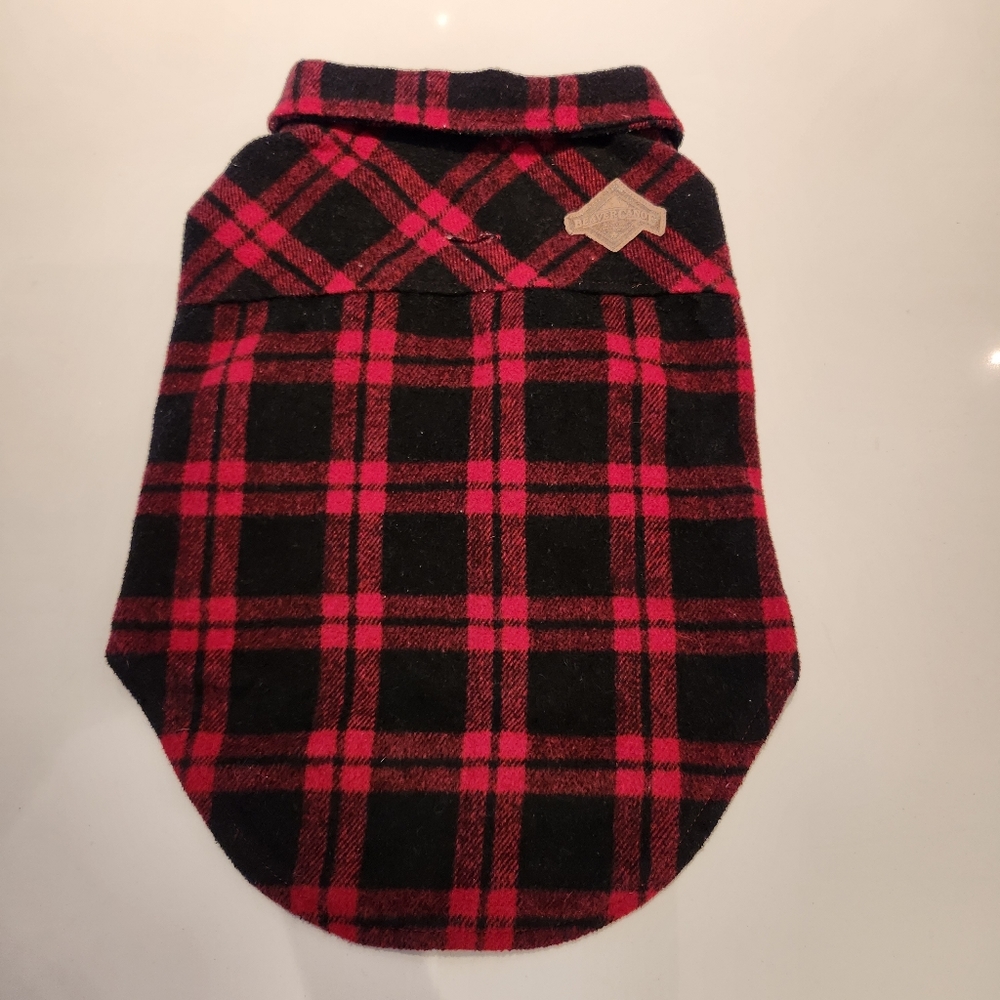 Beaver Canoe Plaid Lined Dog Jacket/Coat (REPOSHED)